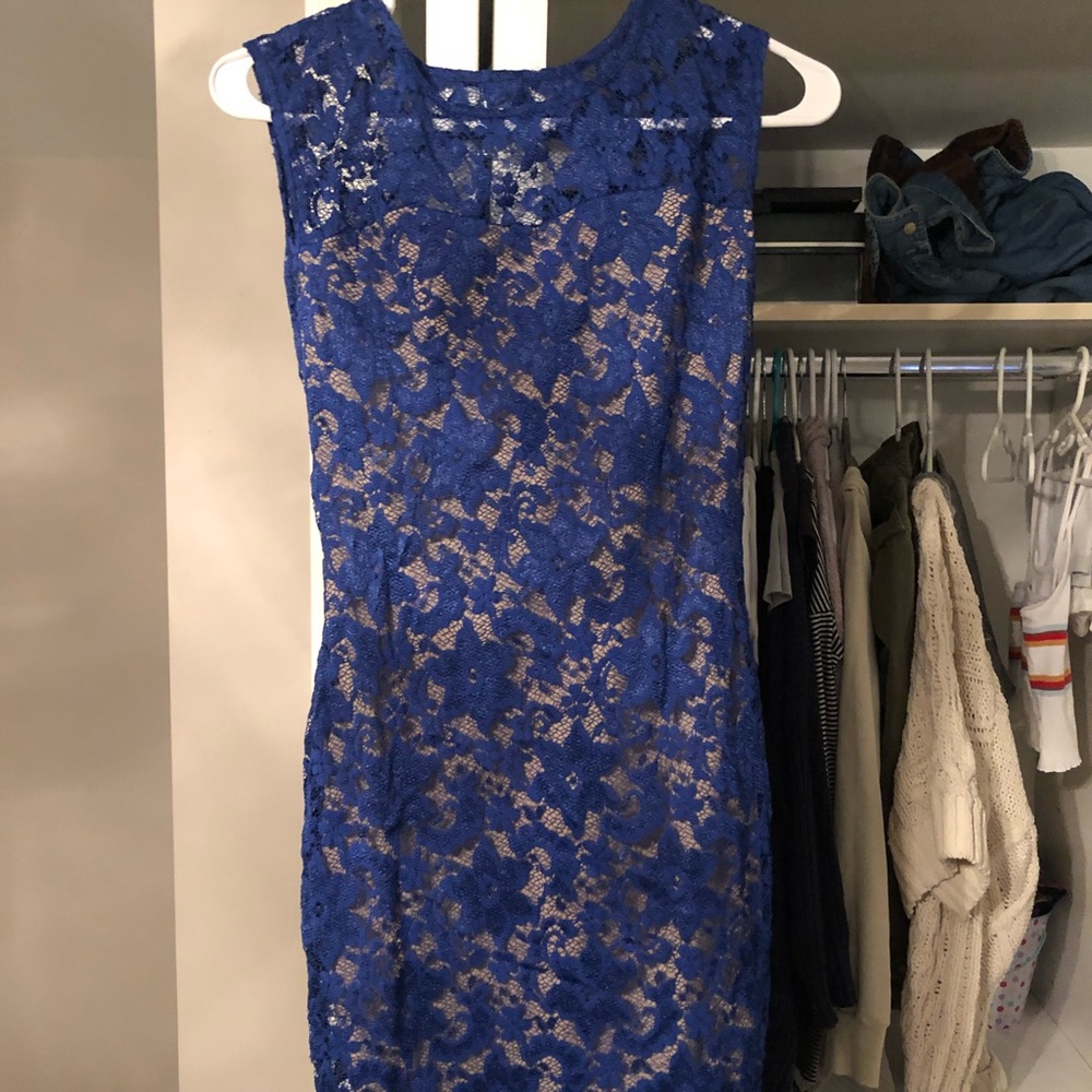 Royal Blue Lace Dress